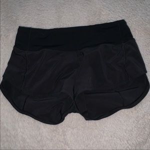 Black lululemon speed shorts
